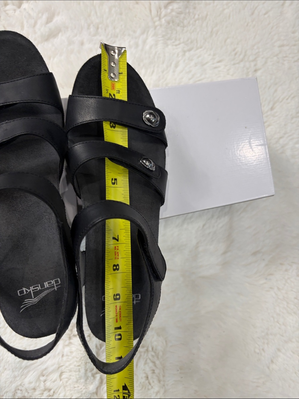Dansko Black Triple-Strap Slingback Sandals - Picture 12 of 16